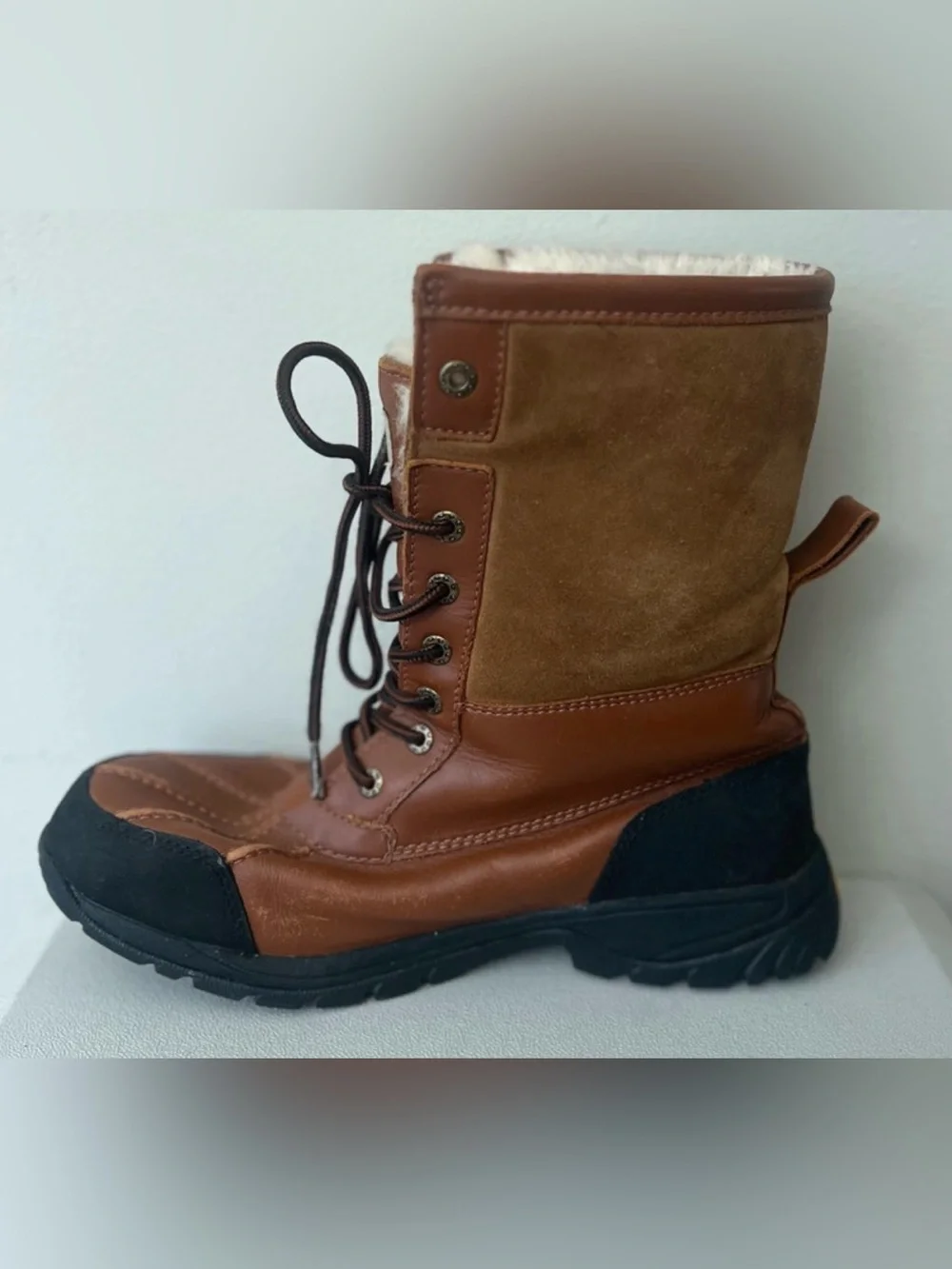 UGG Butte 5521 Men’s 8.5 Waterproof Leather Vibram Winter Snow Boots Brown
